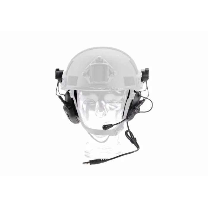 Casti M32H Plus cu prindere pe casca tactica Earmor Negru