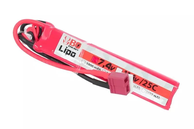 Batería LiPo Doble Stick Mediana 7.4V 1300mAh 25C DEAN Bo-Manufacture