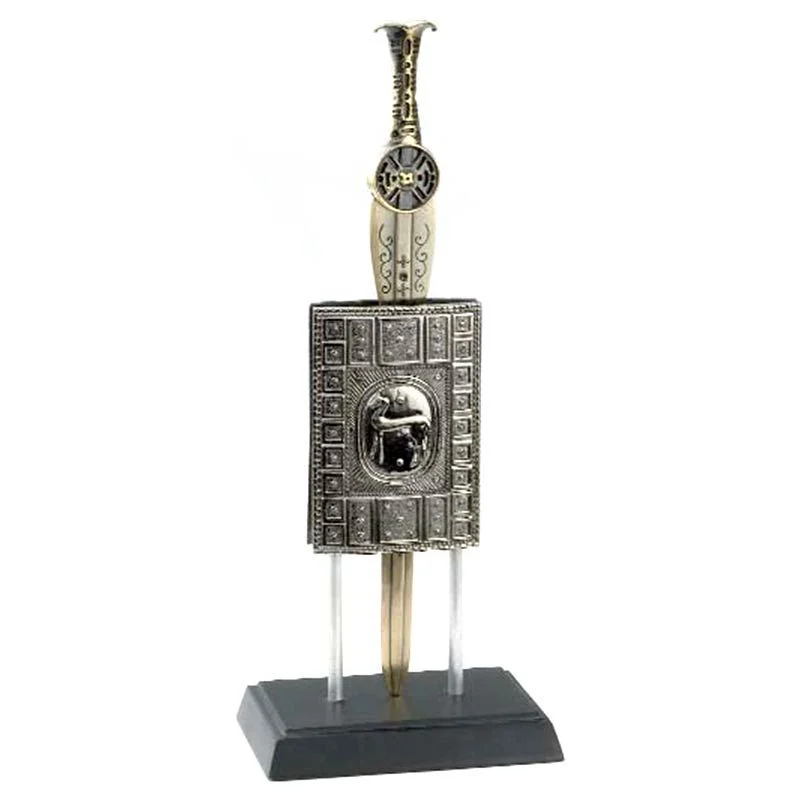 Abrecartas Ornamental Estilo Romano Guerra de Troya 2 (Con Soporte)