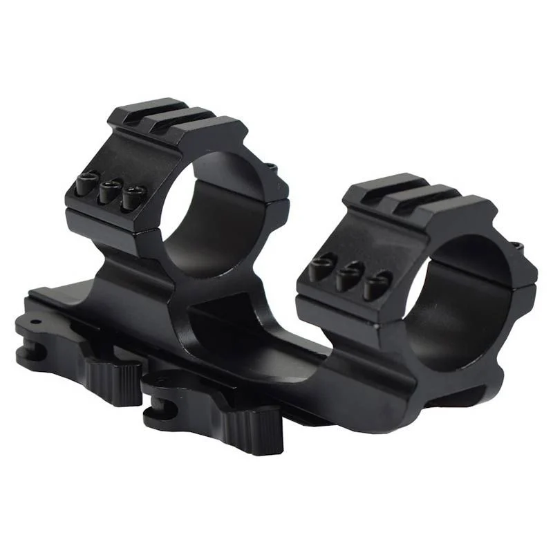Externo Anillas Altas 25/30mm JS Tactical Scope Mount QD Negras