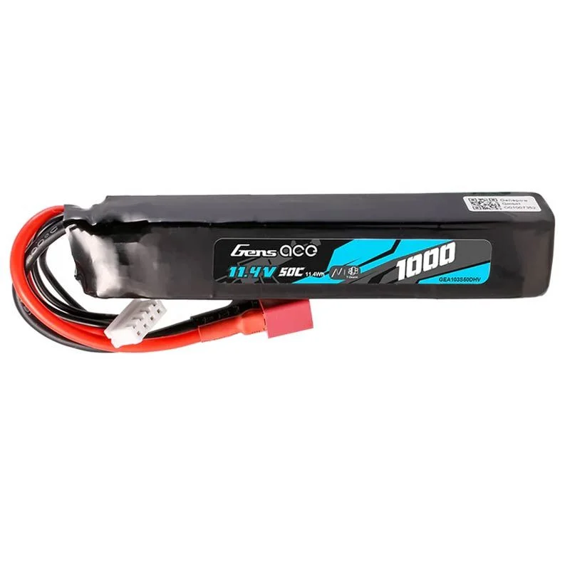 Bateria Lihv Stick Gens Ace 1000mah 11.4v 50c (T-Plug)