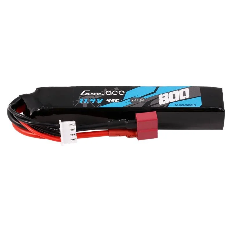 Bateria Lihv Stick Gens Ace 800mah 11.4v 50c (T-Plug)