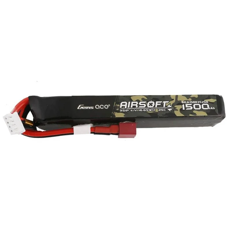 Bateria Lipo Stick Gens Ace 1500mah 11.1v 25c (T-Plug)