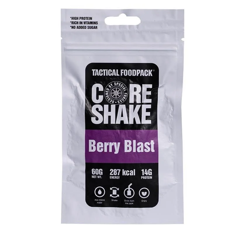 Batido de Proteinas en Polvo Tactical Foodpack Core Shake Sabor Frutos Rojos (Vegetariano)