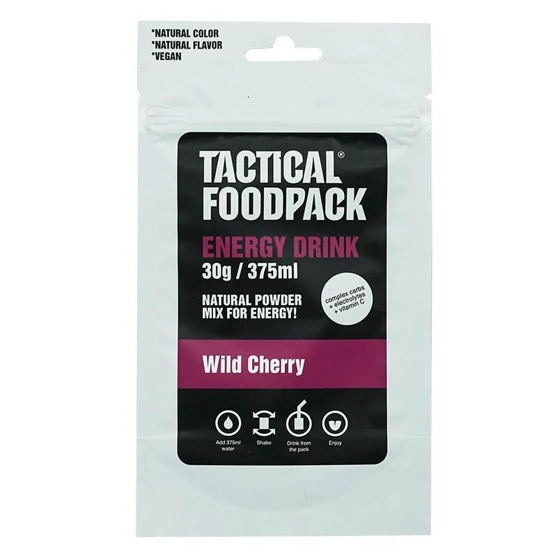 Bebida Energética en Polvo Tactical Foodpack Sabor Cereza Silvestre (Vegano)