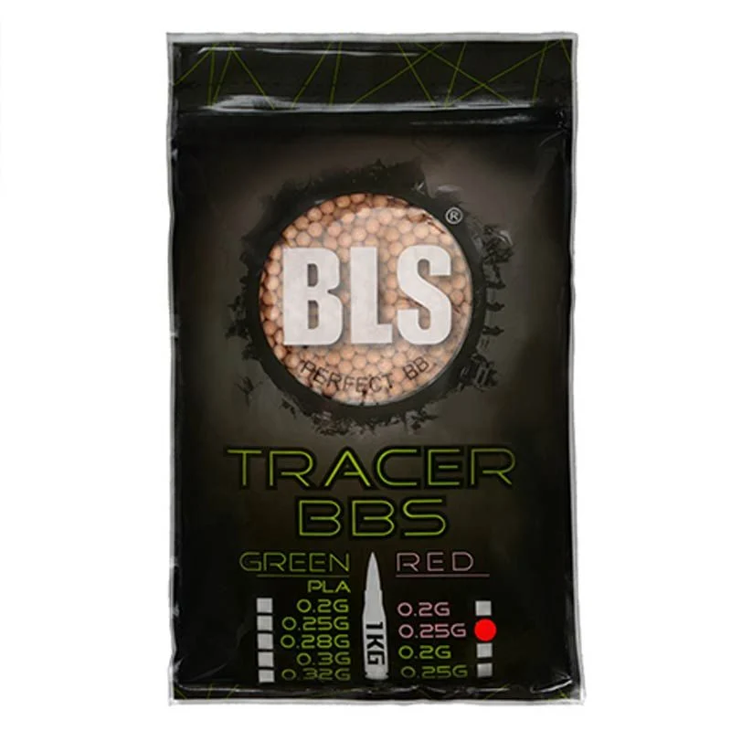 Bolas 0.25g Trazadoras BLS Tracer BBS 1kg Rojas