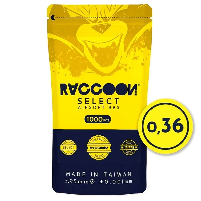 Bolas 0.36g Raccoon Select 1000 BBS Blancas