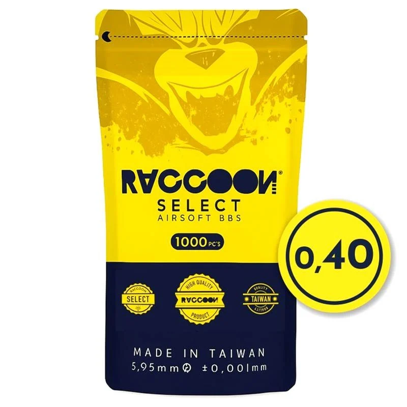 Bolas 0.40g Raccoon Select 1000 BBS Blancas