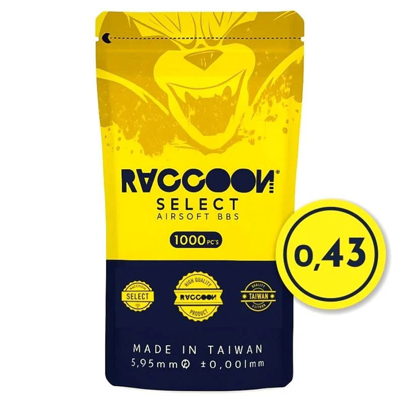 Bolas 0.43g Raccoon Select 1000 BBS Blancas