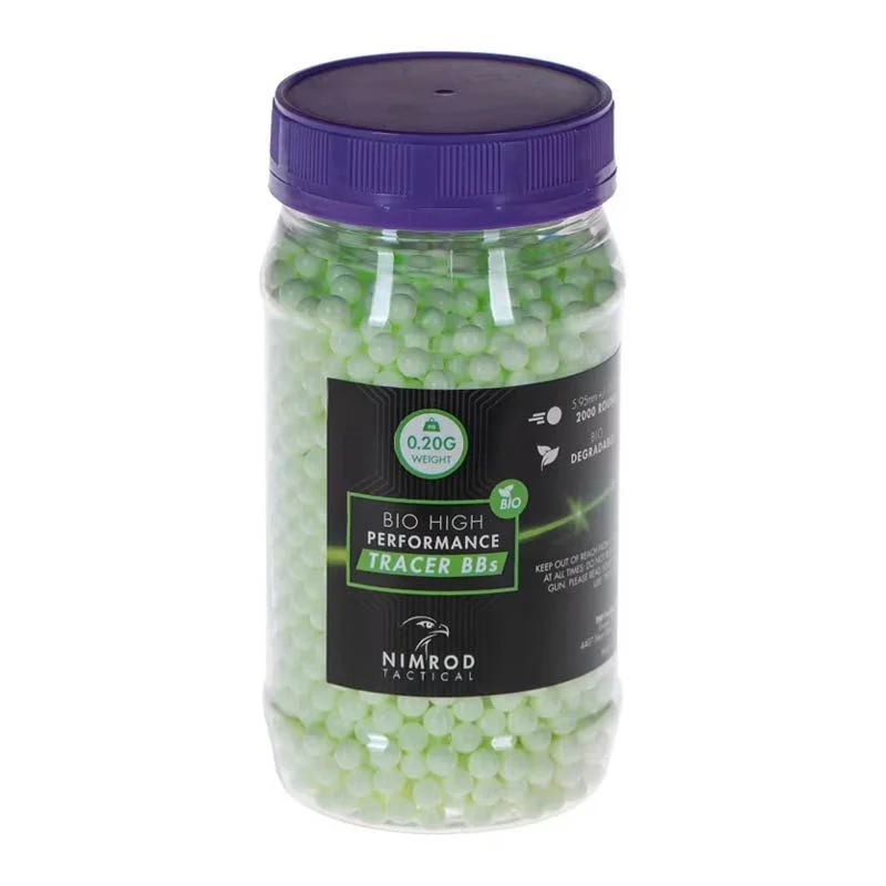 Bolas BIO 0.20g Trazadoras Nimrod High Performance 2000 BBS Verdes