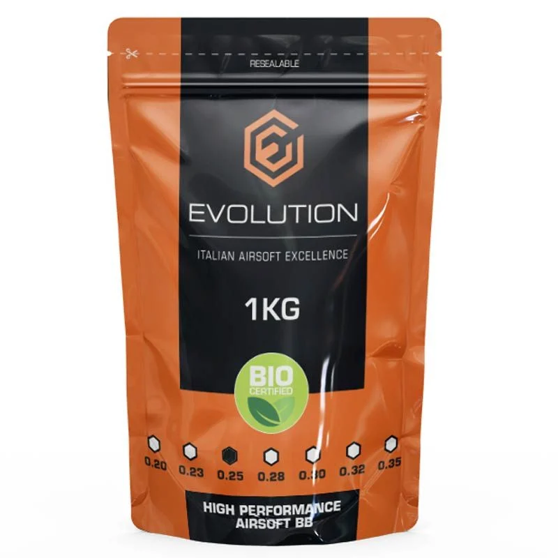 Bolas BIO 0.25g Evolution High Performance BBS 1kg Blancas