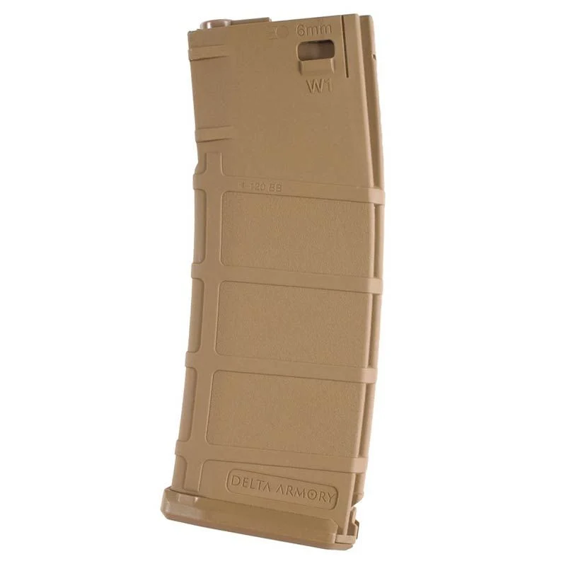 Cargador Réplica HICAP M4 Delta Armory DMAG Polimero 300 BBS Tan
