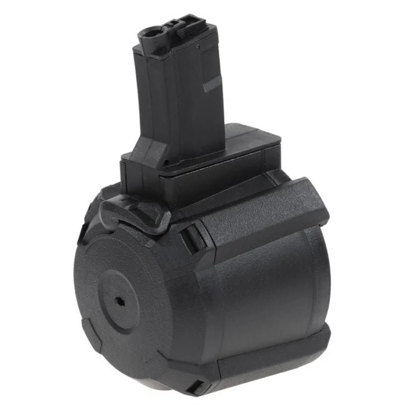 Cargador Réplica DRUM MP5 Saigo Eléctrico 1200 BBS Negro