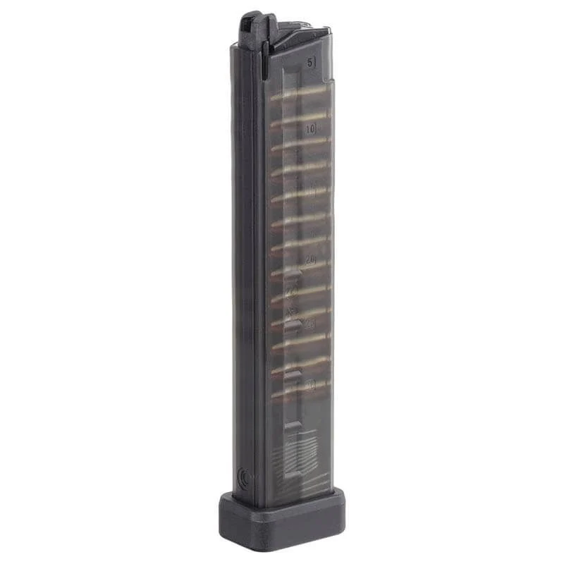 Cargador Réplica LOWCAP SCW-9 Pro GBB Maruyama 45 BBS Negro/Transparente (By VFC)