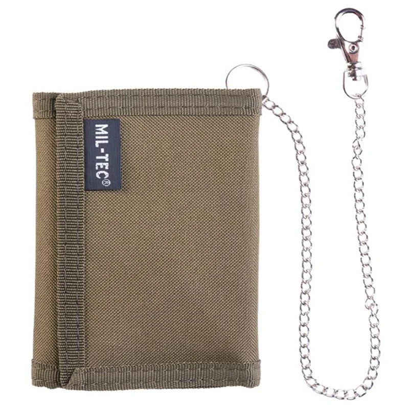 Cartera Mil-Tec con Cadena Verde OD