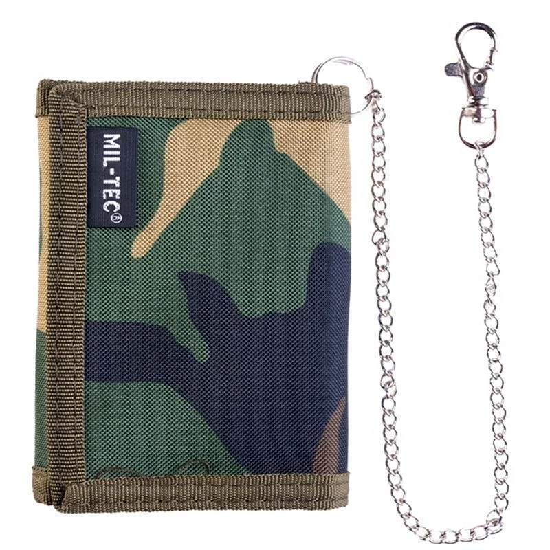 Cartera Mil-Tec con Cadena Woodland