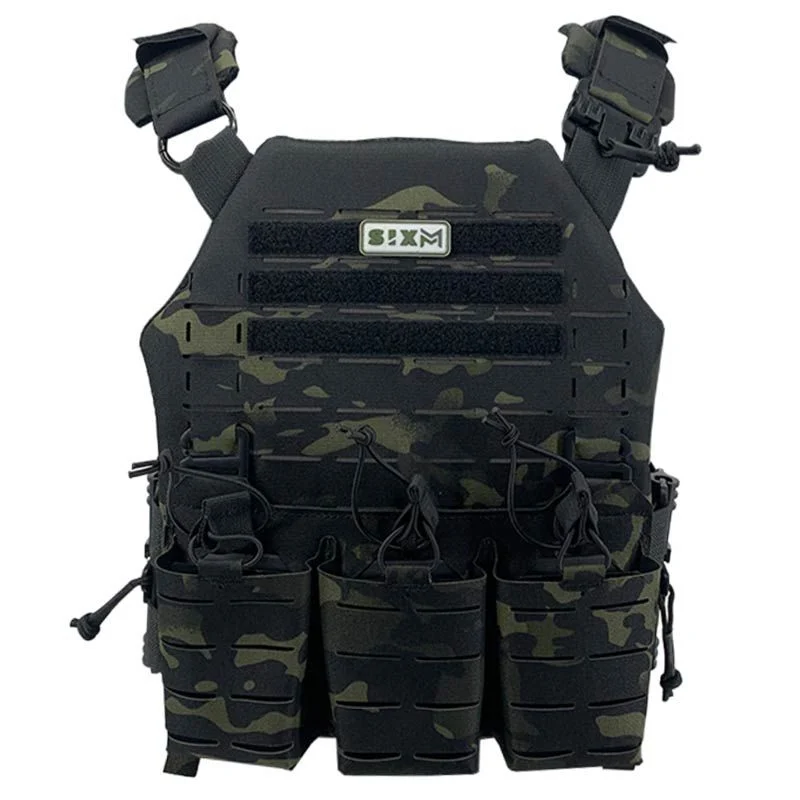 Chaleco Sixmm Láser Cut Llc Estilo Multicam Black