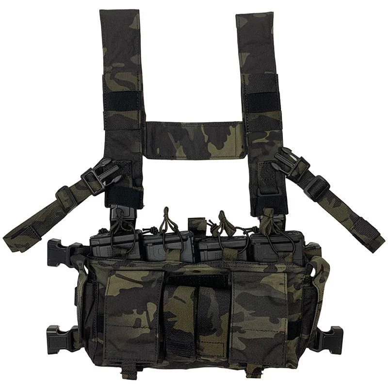 Chaleco Chest Rig Conquer Multi Chest Rig Estilo Multicam Black
