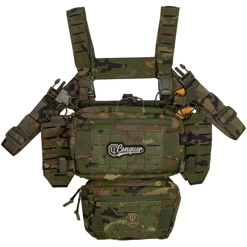 Chaleco Chest Rig Conquer Titan Chest Rig Boscoso Pixelado