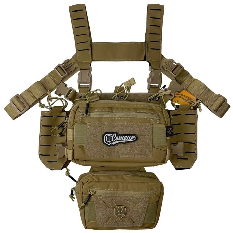 Chaleco Chest Rig Conquer Titan Chest Rig Coyote Brown