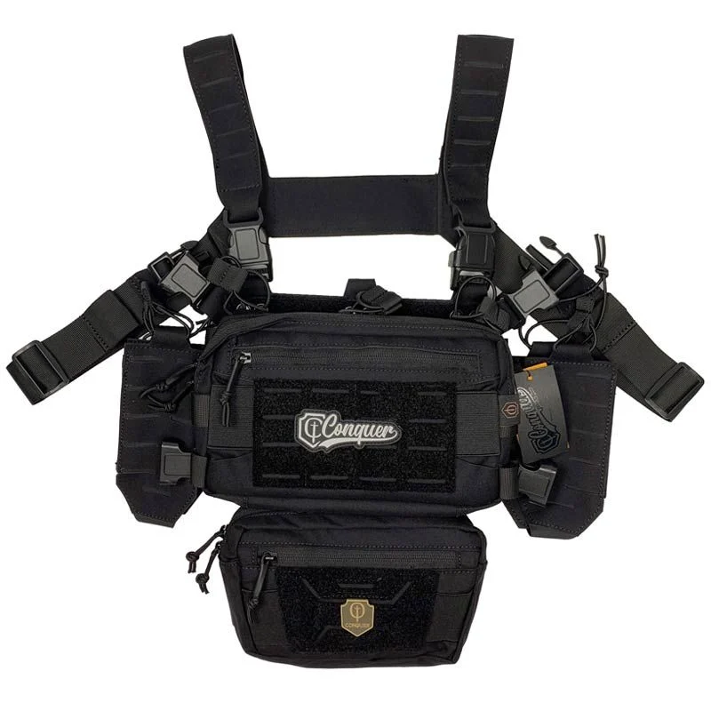 Chaleco Chest Rig Conquer Titan Chest Rig Negro