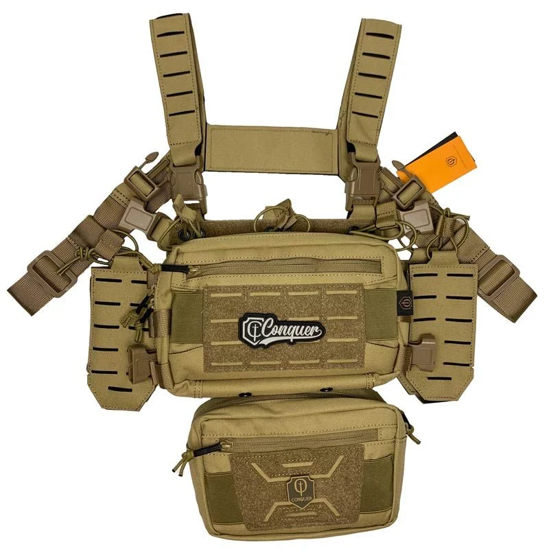 Chaleco Chest Rig Conquer Titan Chest Rig Tan