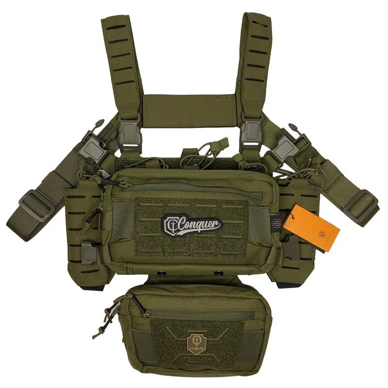 Chaleco Chest Rig Conquer Titan Chest Rig Verde OD