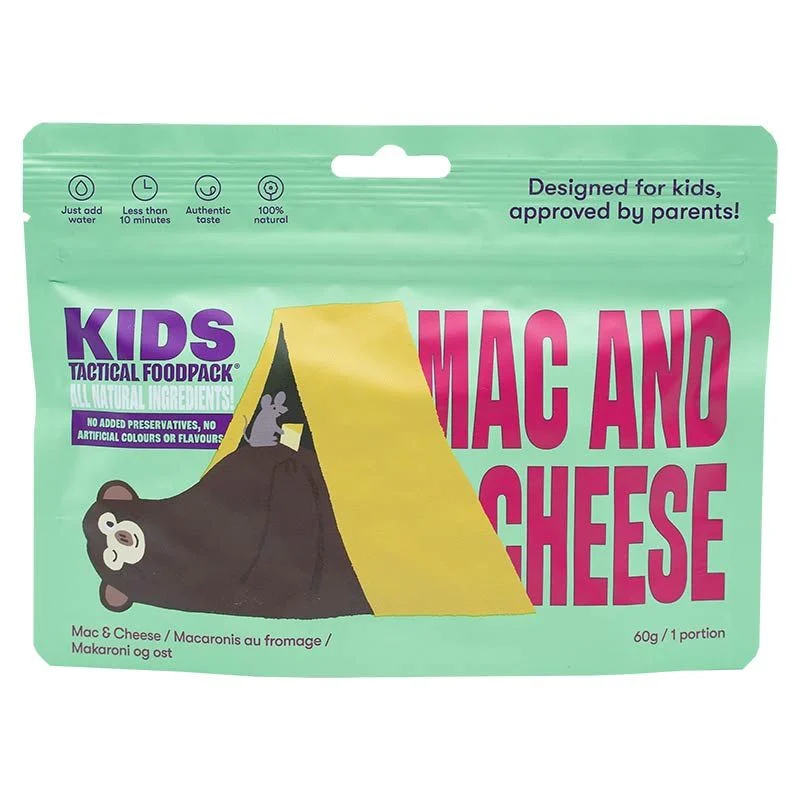 Comida Infantil Tactical Foodpack Kids Macarrones con Queso (Vegetariano)