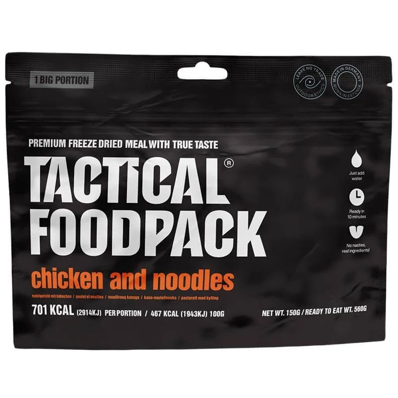 Comida Tactical Foodpack Ración Grande Noodles con Pollo
