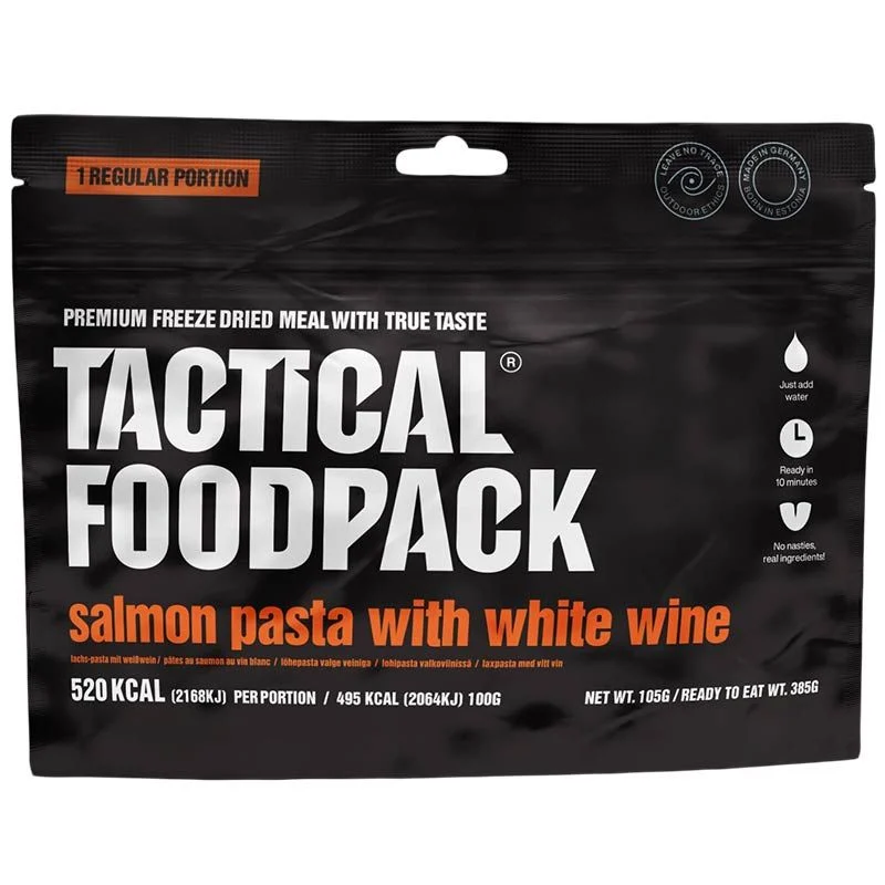 Comida Tactical Foodpack Pasta con Salmon y Vino Blanco