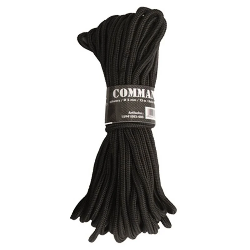 Cuerda Multiusos Mil-Tec Commando Rope 15m negra