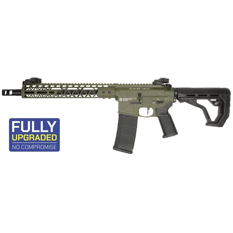 Réplica AEG M4 Delta Armory Freya DA-GP-FRY-A21 R15 Skeleton GEN.2 M-Lok 13″ Eagle Verde OD