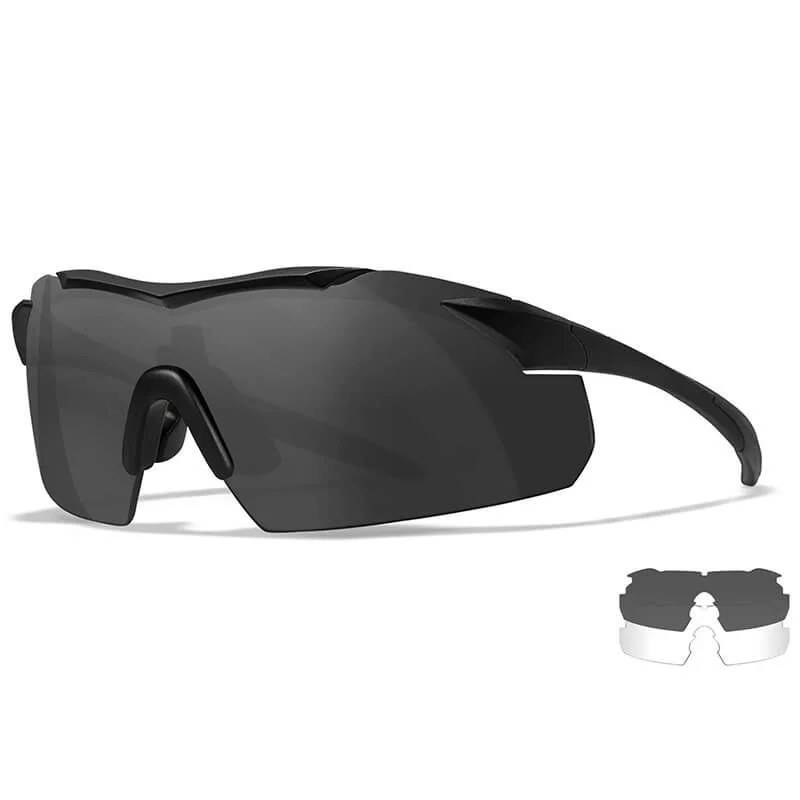 Gafas Wiley X Vapor 2 Lentes (Ahumado/Transparente) Negras