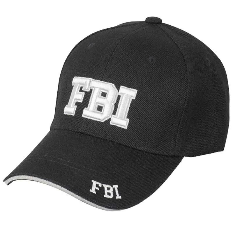 Gorra Beisbol Barbaric Fbi Negra