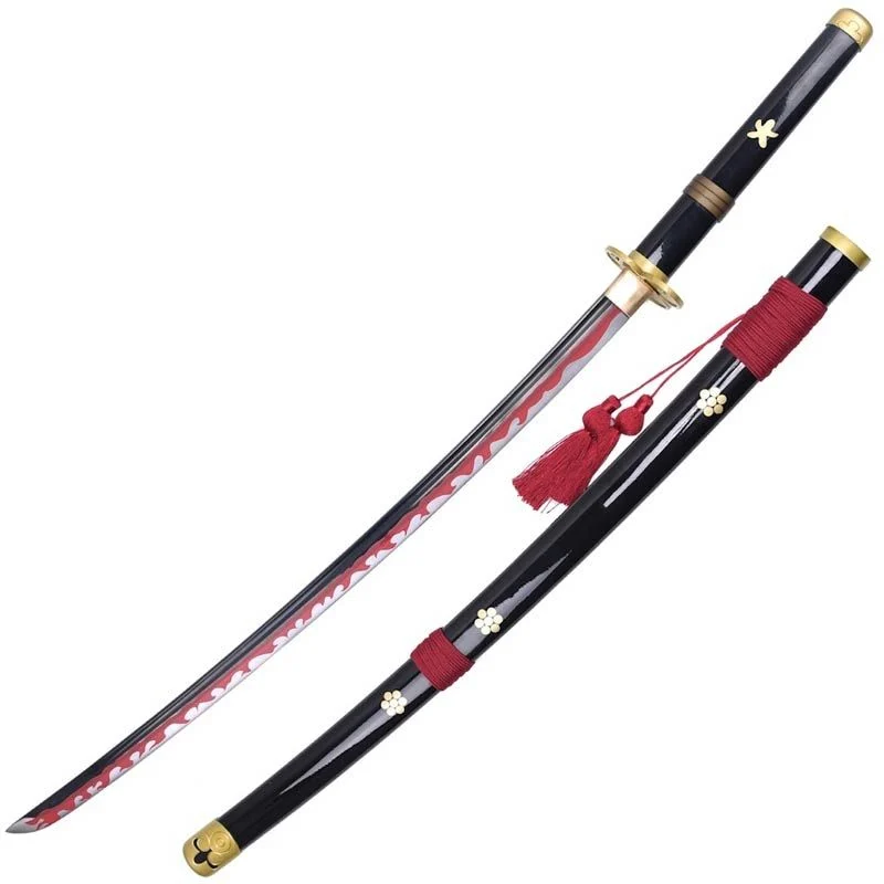 Katana Ornamental Estilo One Piece Zs661bk-Sg (Hecha a Mano)