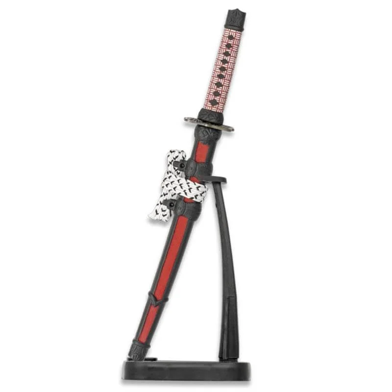 Katana Ornamental Mini Estilo Japones Tole10 Imperial 32482 Roja (Con Soporte)
