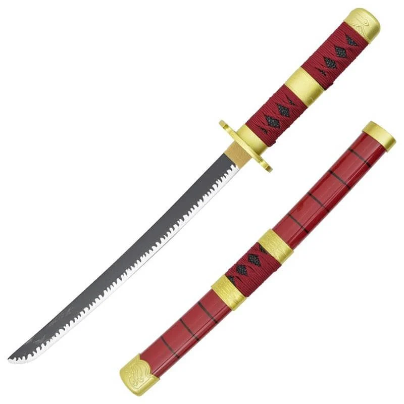 Katana Ornamental Mini Estilo One Piece Zs513mi-Wd (Hoja de Bambu) (Con Soporte)