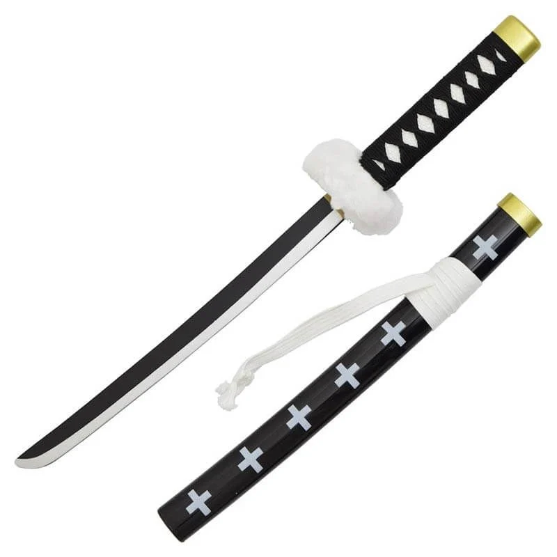 Katana Ornamental Mini Estilo One Piece Zs521bkmi-Wd (Hoja de Bambu) (Con Soporte)