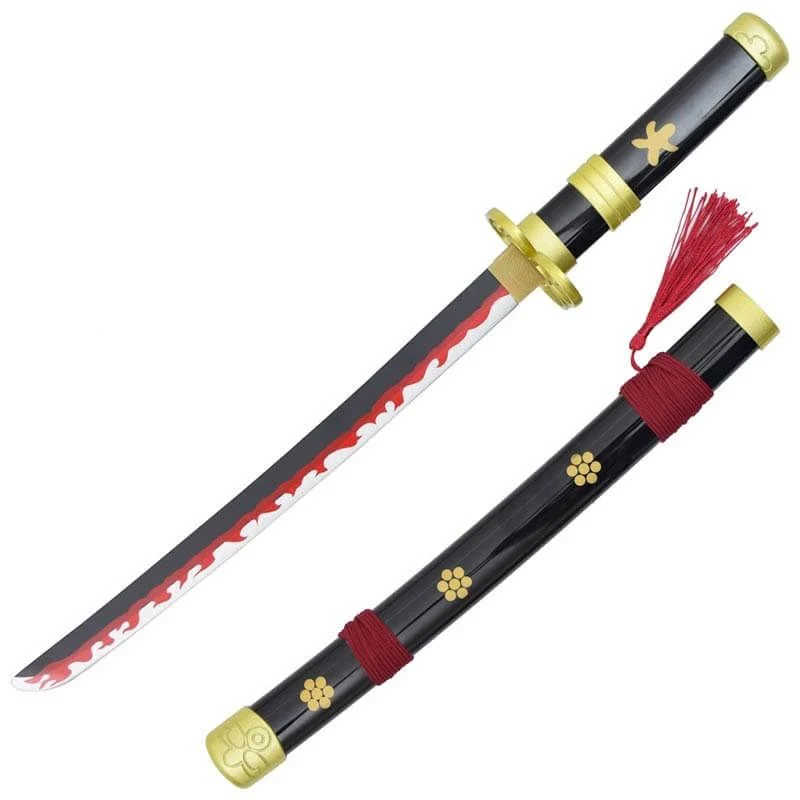 Katana Ornamental Mini Estilo One Piece Zs661bkmi-Wd (Hoja de Bambu) (Con Soporte)