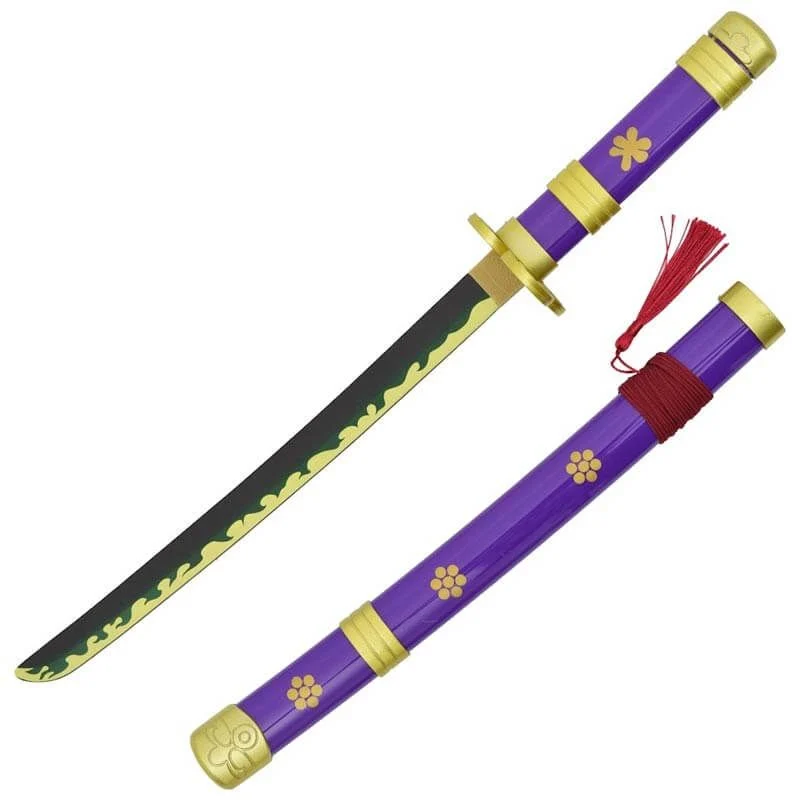 Katana Ornamental Mini Estilo One Piece Zs661vmi-Wd (Hoja de Bambu) (Con Soporte)