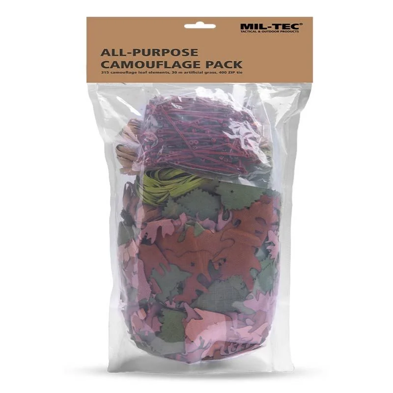 KIT de Camuflaje Mil-Tec All Purpose Camouflage Pack (Con Hojas)