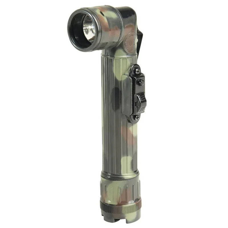 Linterna Militar Acodada Mil-Tec US Anglehead Flashlight Flecktarn