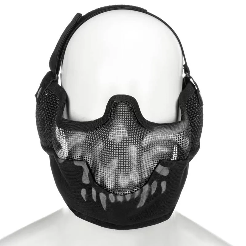 Mascara Protección Malla Invader Gear Steel Face Mask Death Head Negra