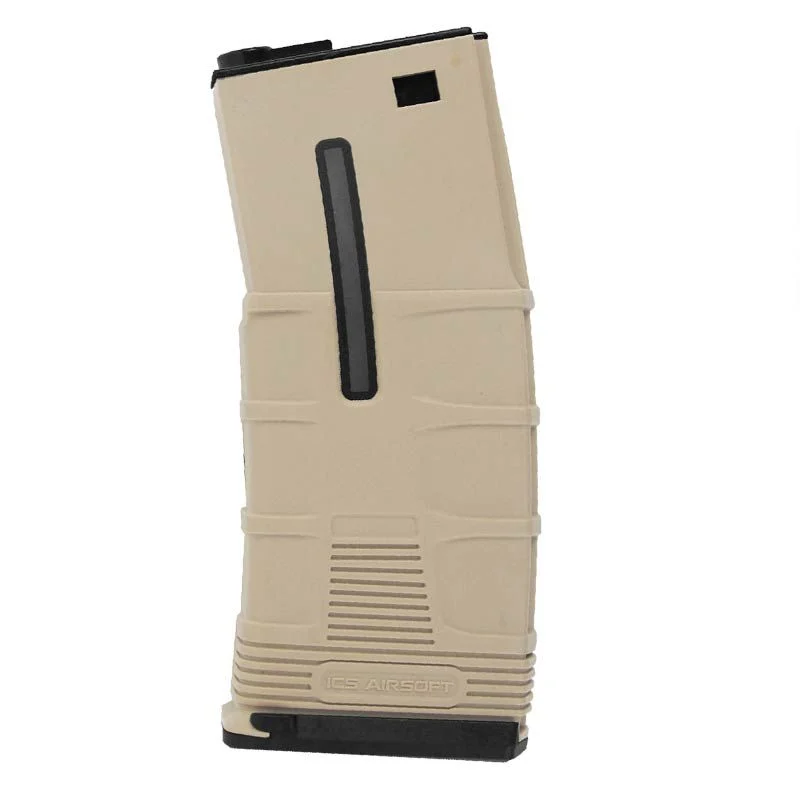 Cargador Réplica MIDCAP M4 ICS T Tactical Polimero 120 BBS Tan