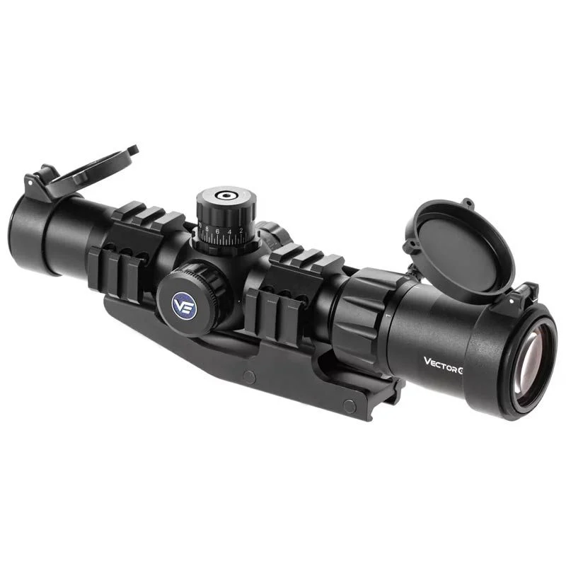 Mira Visor 1-4X30 Vector Optics Mustang SFP Scope Negra