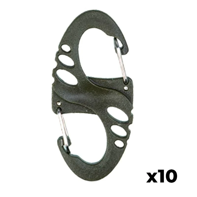 Mosquetón Mil-Tec Tactical S-Hook Verde OD Pack 10u
