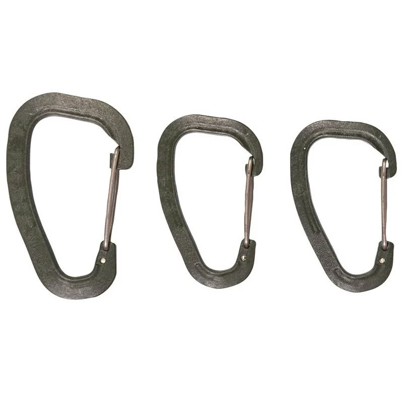 Mosquetón Wildo Carabiner SET Polimero Verde OD Pack 3u