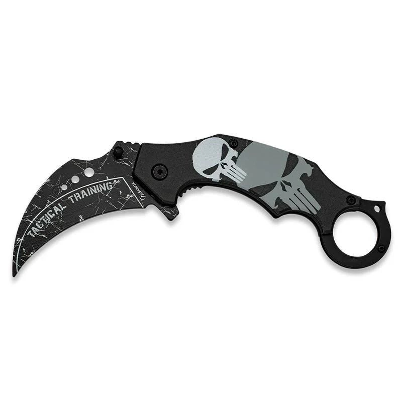 Navaja Entrenamiento Albainox 18713-A Acero Inox Karambit Calavera 7.5cm