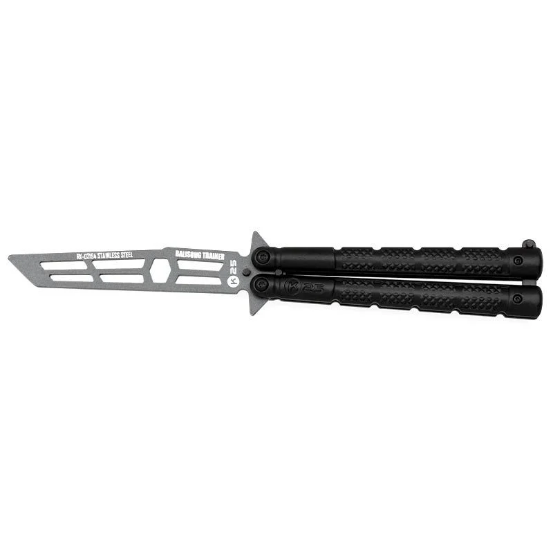 Navaja Mariposa Entrenamiento K25 02194 Black Coated 10.5cm