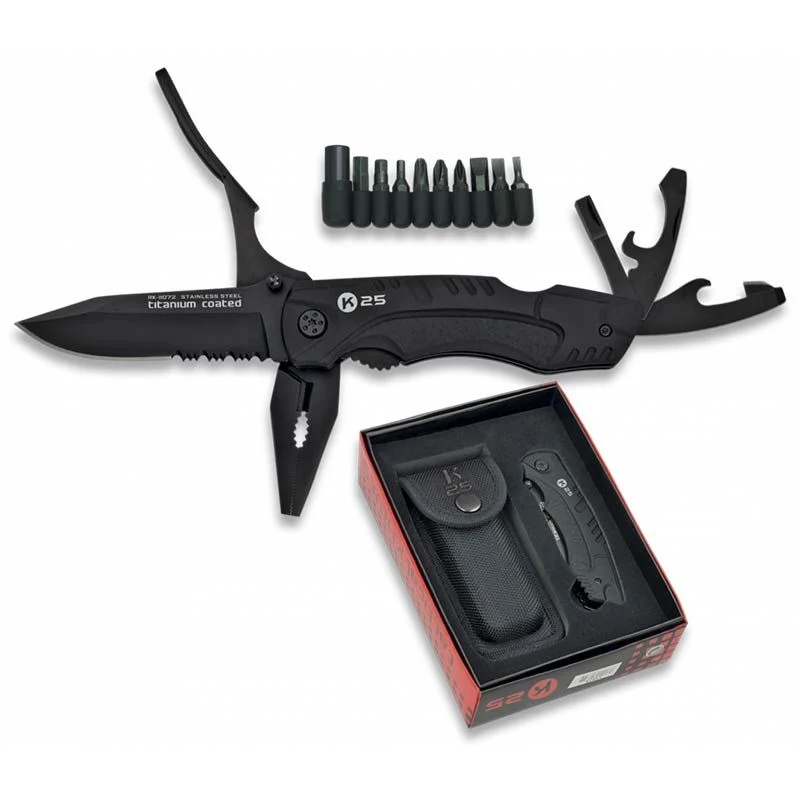 Navaja Multiusos Táctica K25 11072 8cm con Funda
